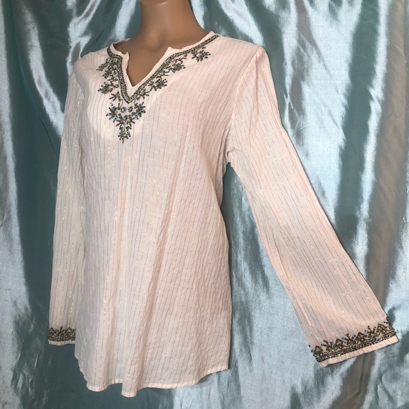 Ethnic embellishes &embroidered tunic top, XL - Picture 4 of 7